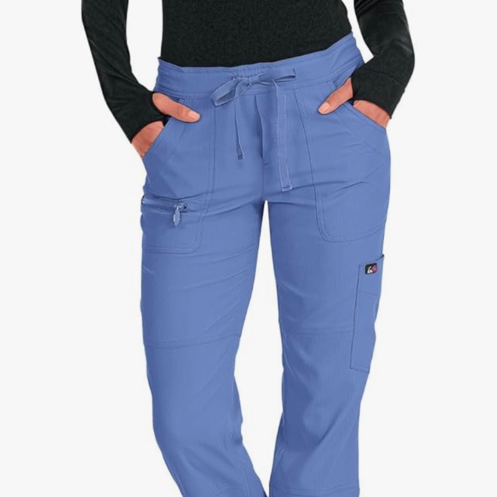 KOI SET Lite Women's Peace Scrub Pant and Becca Top. Both Small Ceil